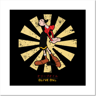 Olive Oyl Retro Japanese Popeye Posters and Art